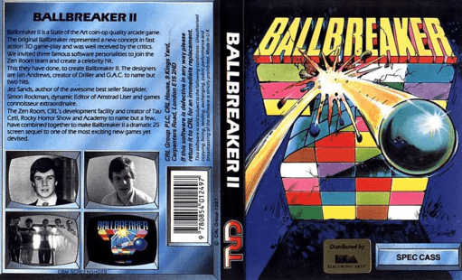 Ballbreaker II box art for ZX Spectrum